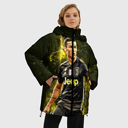 Куртка зимняя женская Cristiano Ronaldo Juventus, цвет: 3D-красный — фото 2
