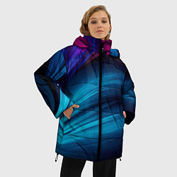 Куртка зимняя женская НЕОНОВЫЙ ПОЛОСЫ, цвет: 3D-красный — фото 2