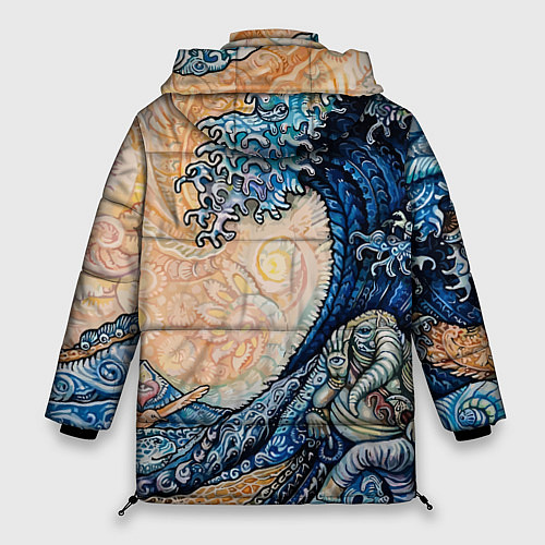 Женская зимняя куртка Indian Ocean psychedelics / 3D-Черный – фото 2