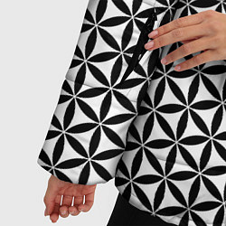 Куртка зимняя женская Цветок Жизни, цвет: 3D-черный — фото 2