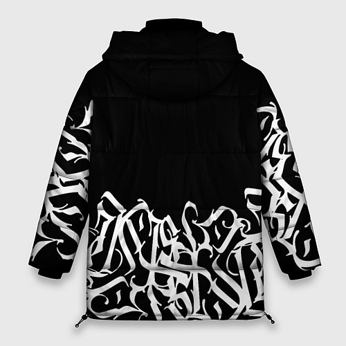 Женская зимняя куртка КАЛЛИГРАФИЯ CALLIGRAPHY / 3D-Черный – фото 2