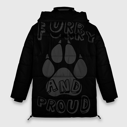 Женская зимняя куртка Furry proud / 3D-Черный – фото 2