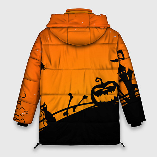 Женская зимняя куртка Хэллоуин / 3D-Черный – фото 2