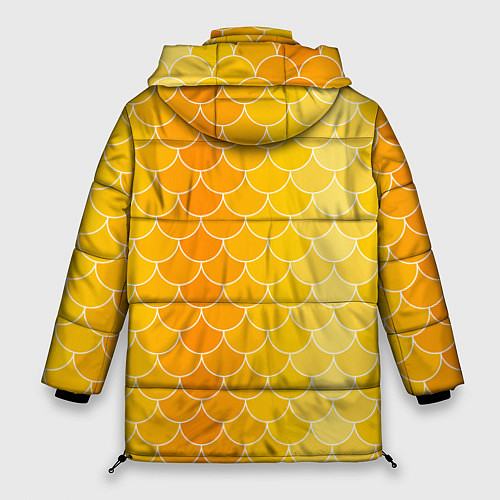 Женская зимняя куртка Желтая чешуя / 3D-Черный – фото 2