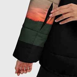 Куртка зимняя женская Сердце, цвет: 3D-черный — фото 2