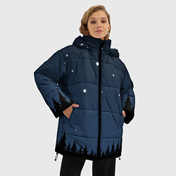 Куртка зимняя женская Ночное небо, цвет: 3D-черный — фото 2