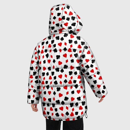 Женская зимняя куртка Карточные Масти / 3D-Светло-серый – фото 4