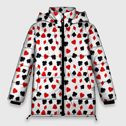 Куртка зимняя женская Карточные Масти, цвет: 3D-светло-серый
