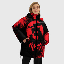 Куртка зимняя женская BERSERK red краска, цвет: 3D-черный — фото 2