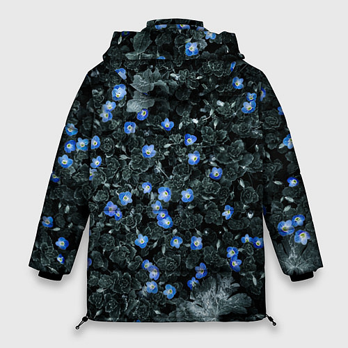Женская зимняя куртка Маленькие ЦветЫ / 3D-Черный – фото 2