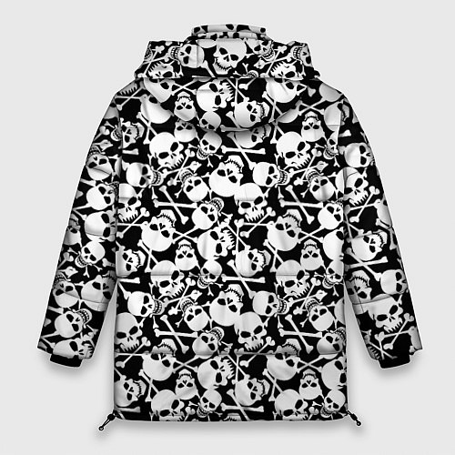 Женская зимняя куртка Смерть / 3D-Черный – фото 2