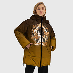 Куртка зимняя женская Genshin Impact - Zhongli, цвет: 3D-красный — фото 2