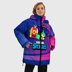 Куртка зимняя женская Плохиш Базз Buzz Brawl Stars, цвет: 3D-черный — фото 2