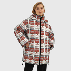 Куртка зимняя женская Суп как искусство, цвет: 3D-черный — фото 2