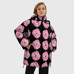 Куртка зимняя женская Пончики с маршмеллоу, цвет: 3D-черный — фото 2