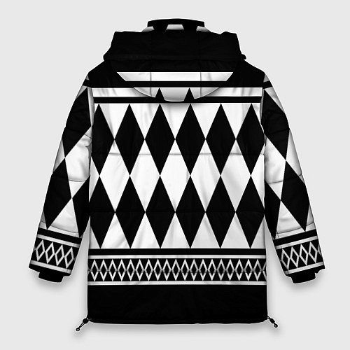 Женская зимняя куртка Абстракционизм / 3D-Черный – фото 2