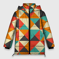 Женская зимняя куртка Треугольники
