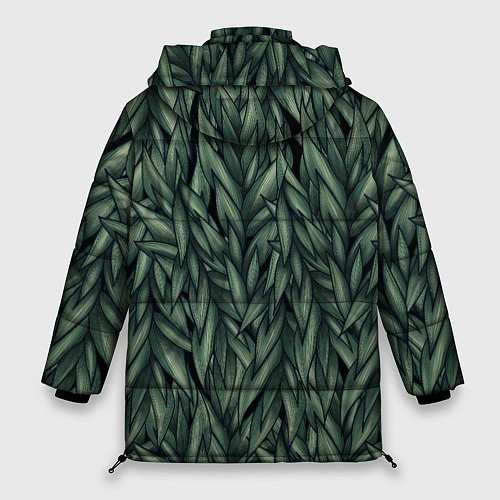 Женская зимняя куртка Листья / 3D-Черный – фото 2