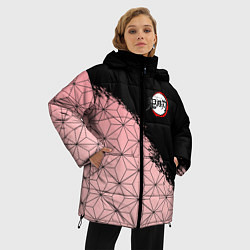 Куртка зимняя женская КОСТЮМ НЕЗУКО КЛИНОК РАССЕКАЮЩИЙ ДЕМОНОВ, цвет: 3D-черный — фото 2