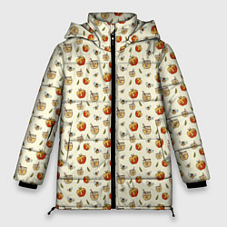 Куртка зимняя женская Яблоки и мёд, цвет: 3D-светло-серый