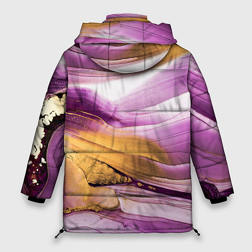 Женская зимняя куртка Наслоение красок / 3D-Черный – фото 2