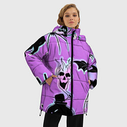 Куртка зимняя женская Зелье смерти,паук-Holographica, цвет: 3D-черный — фото 2