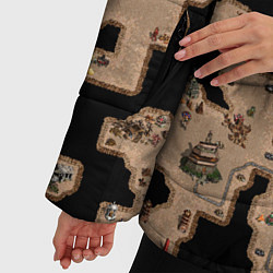 Куртка зимняя женская Heroes III Dungeon Map, цвет: 3D-черный — фото 2
