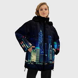 Куртка зимняя женская СВЕТЯЩИЙСЯ ГОРОД, цвет: 3D-черный — фото 2