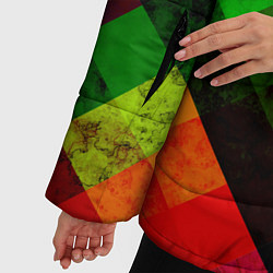 Куртка зимняя женская Яркий геометрический узор, цвет: 3D-красный — фото 2