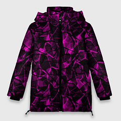 Женская зимняя куртка Абстрактный узор цвета фуксия