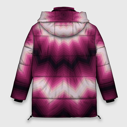 Женская зимняя куртка Черно-пурпурный калейдоскоп / 3D-Красный – фото 2