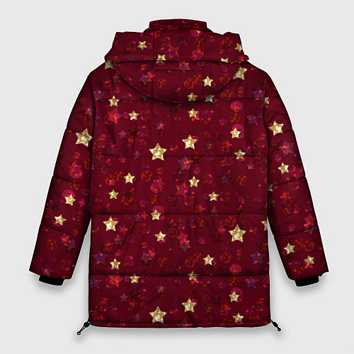 Женская зимняя куртка Россыпи золотых звезд / 3D-Черный – фото 2