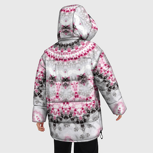 Женская зимняя куртка Абстрактный современный фон / 3D-Светло-серый – фото 4