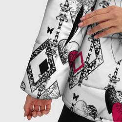 Куртка зимняя женская Абстрактный современный узор, цвет: 3D-черный — фото 2