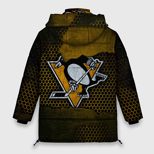 Женская зимняя куртка Pittsburgh Penguins на спине / 3D-Черный – фото 2