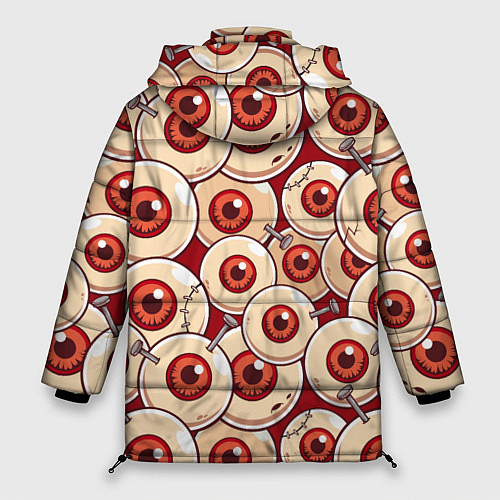 Женская зимняя куртка Zombie Глаза / 3D-Черный – фото 2