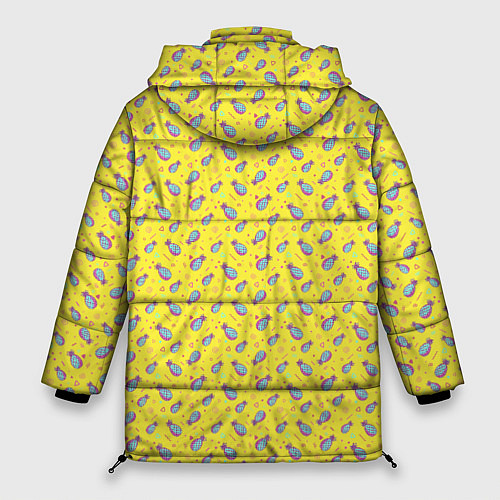 Женская зимняя куртка Pineapple Pattern / 3D-Черный – фото 2
