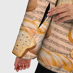 Куртка зимняя женская Выпечка - хлеб и булочки, цвет: 3D-черный — фото 2