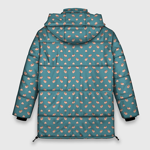 Женская зимняя куртка Паттерн хомячков / 3D-Светло-серый – фото 2
