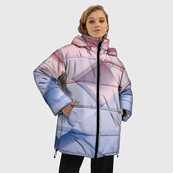 Куртка зимняя женская Треугольники для тебя, цвет: 3D-красный — фото 2