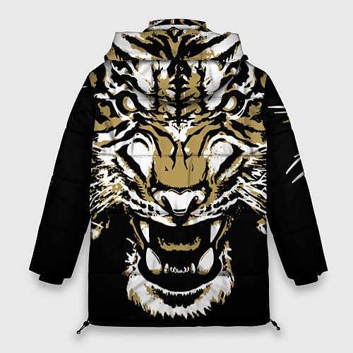 Женская зимняя куртка Рычание джунглей / 3D-Черный – фото 2