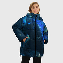 Куртка зимняя женская ГОДЗИЛЛА В МОРЕ, цвет: 3D-черный — фото 2