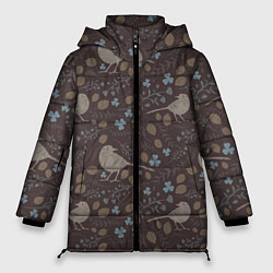 Куртка зимняя женская Осенняя абстракция, цвет: 3D-черный