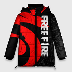 Куртка зимняя женская GARENA FREE FIRE СИМВОЛ ИГРЫ ЛОГО, цвет: 3D-черный