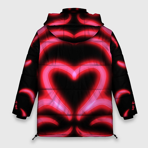Женская зимняя куртка Neon and love / 3D-Черный – фото 2