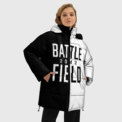 Куртка зимняя женская БАТЛФИЛД 2042 ЛОГОТИП, цвет: 3D-черный — фото 2