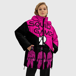 Куртка зимняя женская Игра в Кальмара-Стражи, цвет: 3D-черный — фото 2