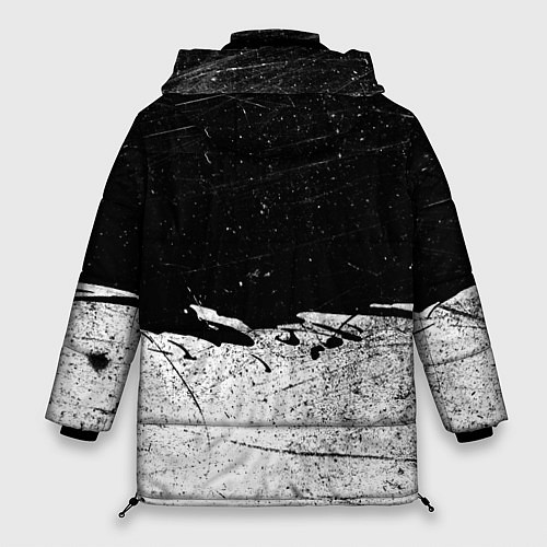 Женская зимняя куртка Линкин Парк Лого Рок ЧБ Linkin Park Rock / 3D-Черный – фото 2