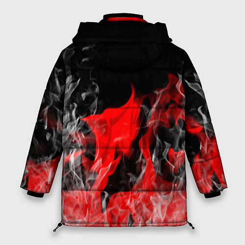 Женская зимняя куртка Чёрный клевер: Пламя / 3D-Черный – фото 2