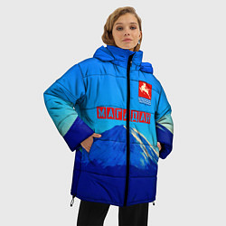 Куртка зимняя женская Магадан герб, цвет: 3D-светло-серый — фото 2